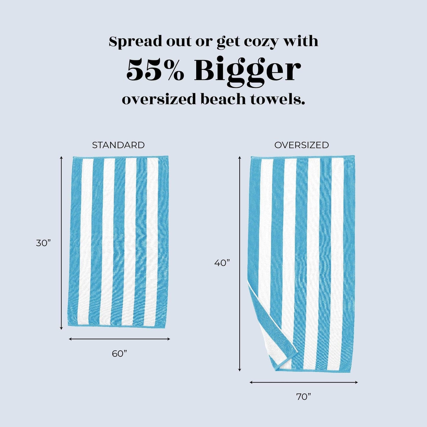Cotton Velour Cabana Stripe Beach Towel