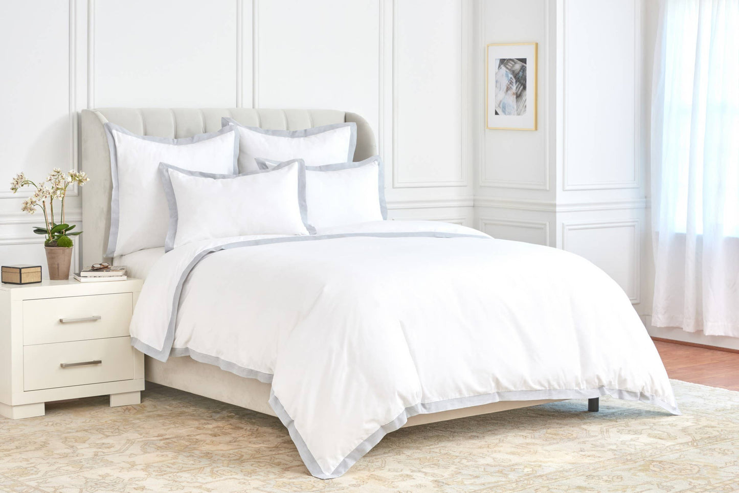 Digby Premium Cotton Duvet Cover Set with Contrast Border