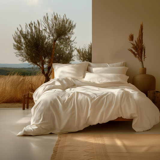 100% Organic Cotton 300TC Sateen Duvet Cover Set