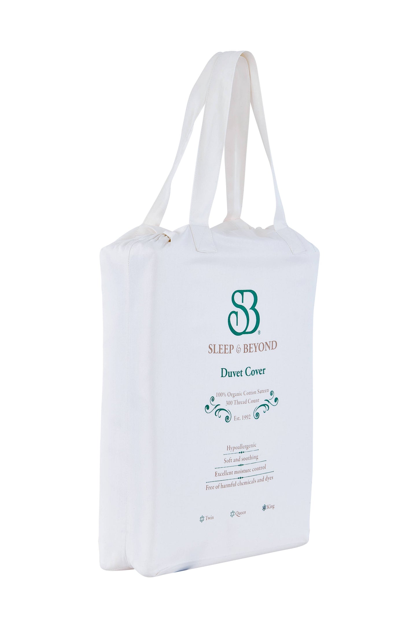 100% Organic Cotton 300TC Sateen Duvet Cover Set