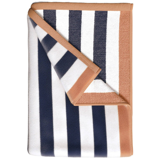 Oversized Striped Border Cabana Beach Towel