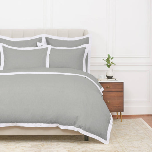 Digby Premium Cotton Duvet Cover Set with Contrast Border