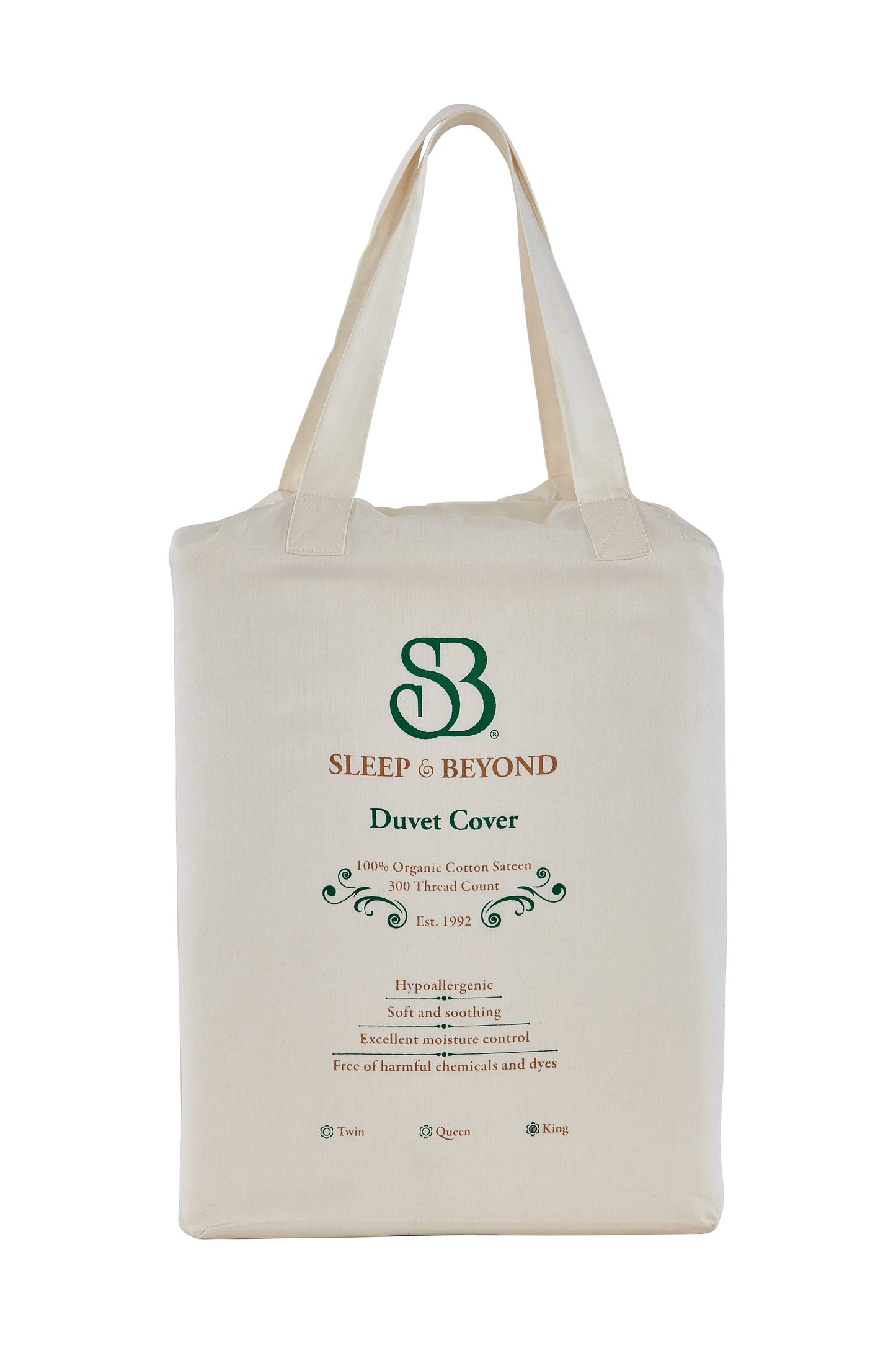 100% Organic Cotton 300TC Sateen Duvet Cover Set
