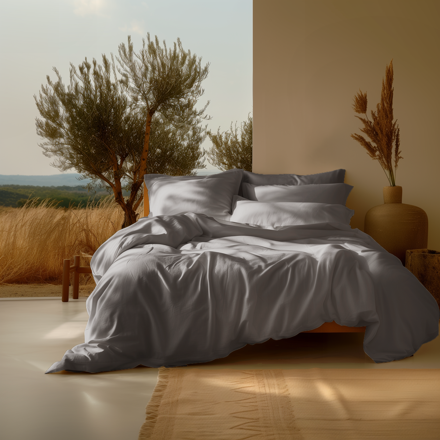 100% Organic Cotton 300TC Sateen Duvet Cover Set